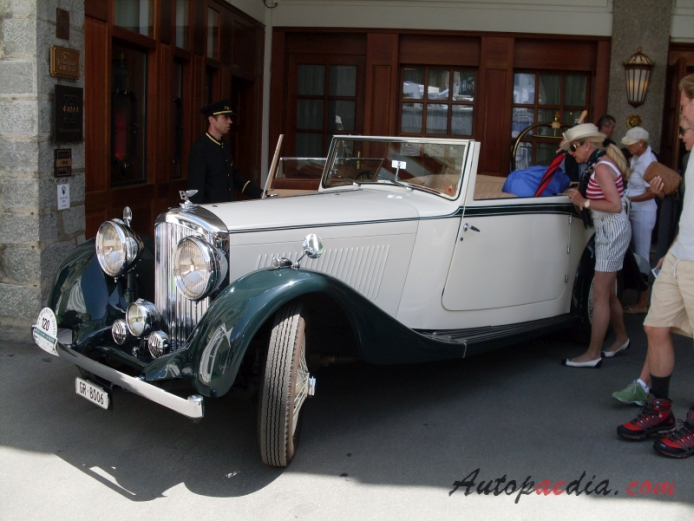 Bentley 4.25 Litre 1936-1939 (1936 cabriolet 2d), lewy przód