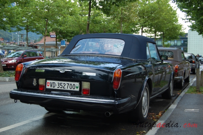 Bentley Continental 1984-1996, right rear view