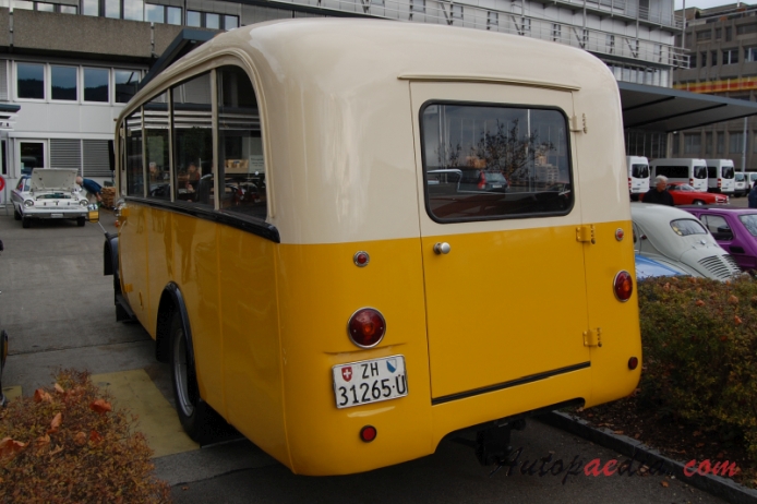 Berna autobus Type U 1939-1965 (1948 Berna 1U Alpenwagen-I Oldie-Post Postauto), lewy tył