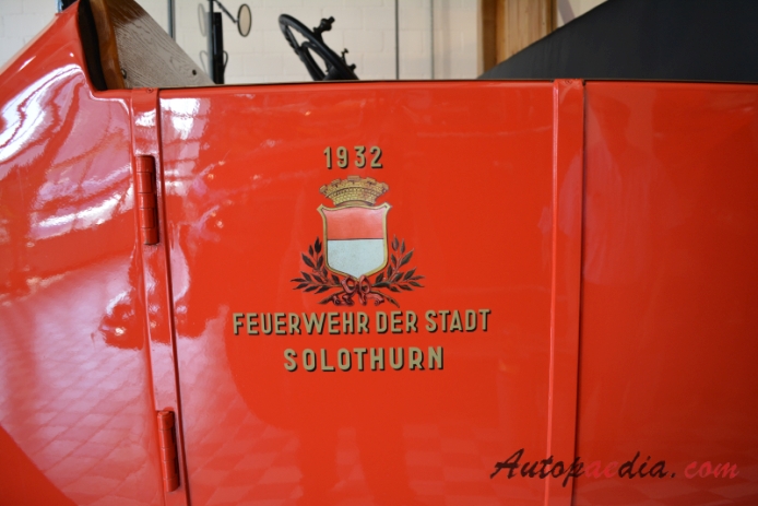 Berna prehistoria 1915-1940 (1932 Berna G4 Feuerwehr der Stadt Solothurn wóz strażacki), detal 