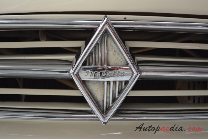 Borgward Isabella 1954-1962 (1958 Coupé 2d), front emblem  
