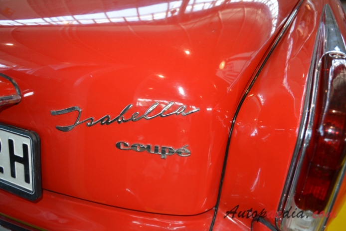 Borgward Isabella 1954-1962 (1960 Coupé 2d), rear emblem  