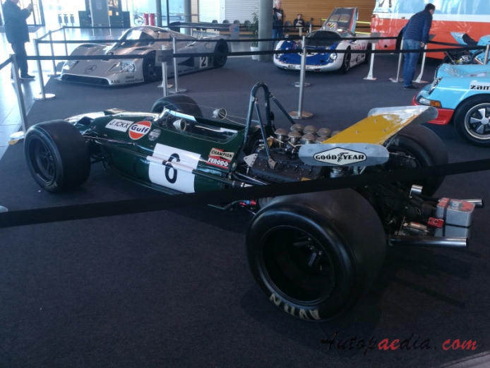 Brabham BT26 1968-1969 (1969 Brabham BT26A/4 F1 formel car), lewy tył