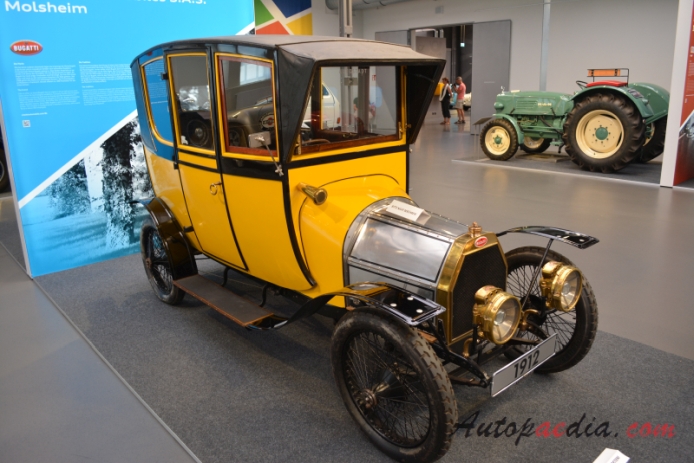 Bugatti typ 15 1910-1914 (1912 saloon 2d), prawy przód