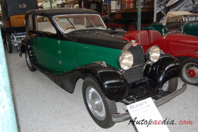Bugatti typ 49 1930-1934 (1934 Berline 2d), prawy przód