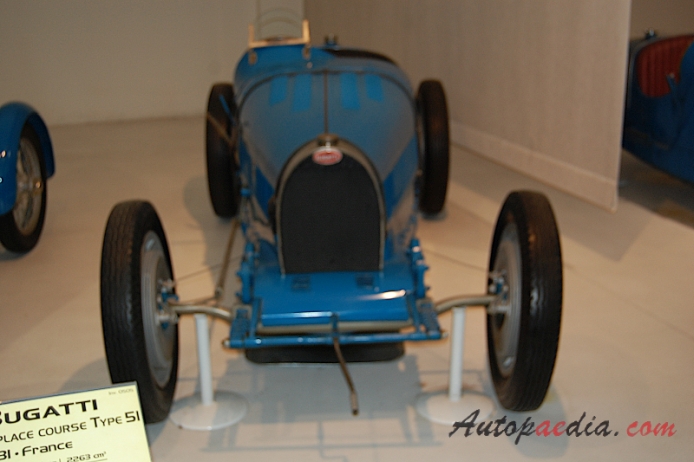 Bugatti typ 51 1931-1934 (1931 Biplace Course), przód