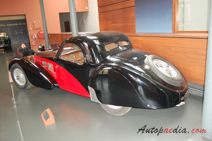 Bugatti type 57 1934-1940 (1936 56SC Atalante Coupé 2d),  left rear view