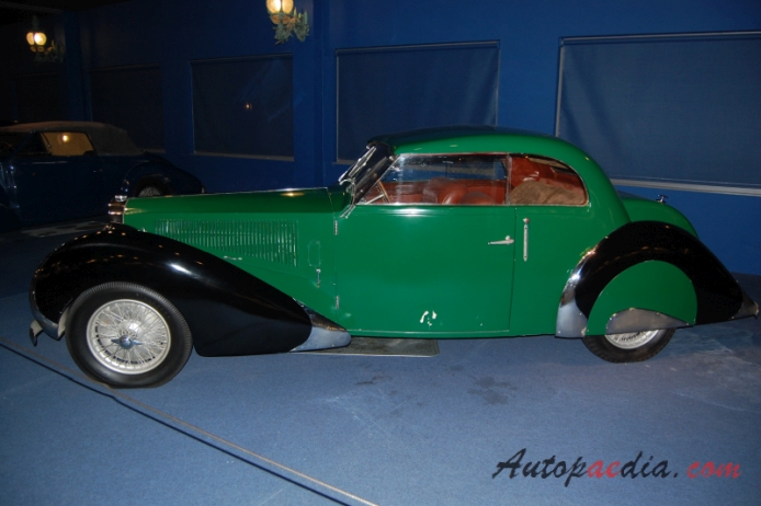 Bugatti type 57 1934-1940 (1936 Vutotal Saloon 2d), left side view