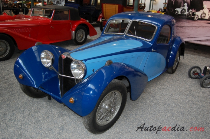 Bugatti typ 57 1934-1940 (1938 57SC Coupé 2d), lewy przód
