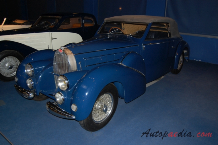 Bugatti typ 57 1934-1940 (1939 57C cabriolet 2d), lewy przód