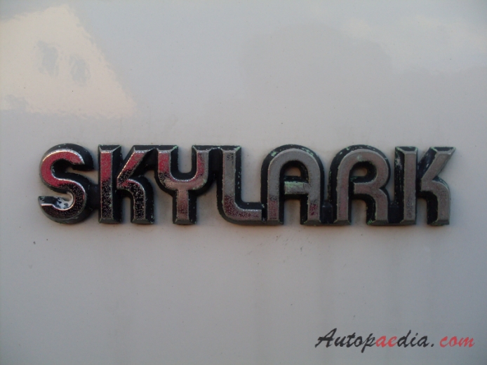 Buick Skylark 5th generation 1980-1985 (1983 sedan 4d), side emblem 