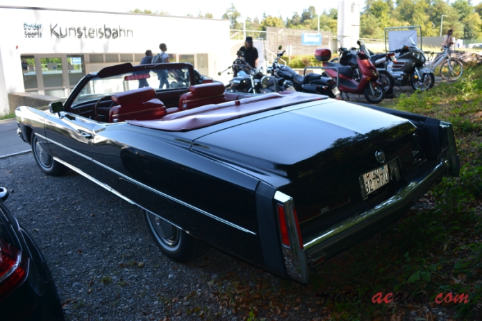Cadillac Eldorado 9th generation 1971-1978 (1974 convertible 2d),  left rear view