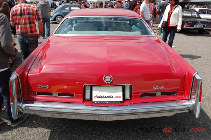 Cadillac Eldorado 9th generation 1971-1978 (1974 Coupé 2d), rear view