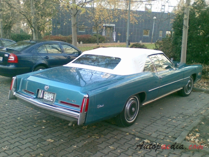 Cadillac Eldorado 9. generacja 1971-1978 (1976 convertible 2d), prawy tył