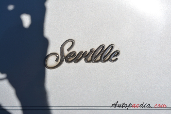 Cadillac Seville 2nd generation 1980-1985 (1982-1985 HT-4100 sedan 4d), rear emblem  