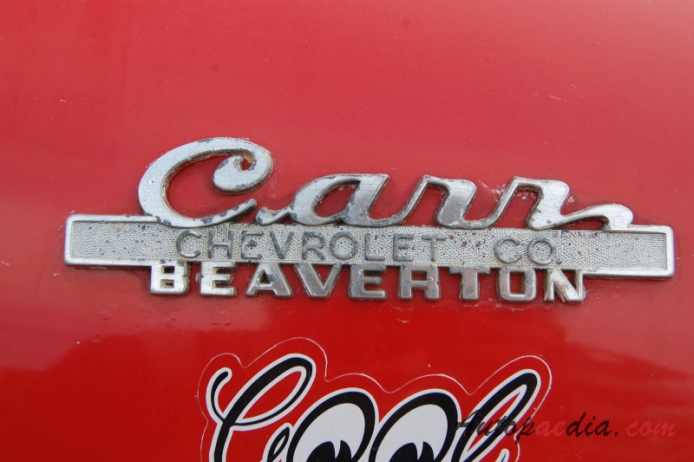 Chevrolet 210 (Two Ten) 1st generation 1953-1954 (1954 Coupé 2d), rear emblem  