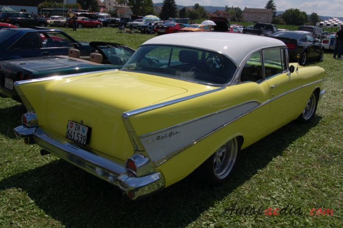 Chevrolet Bel Air 2nd generation 1955-1957 (1957 hardtop 2d), right rear view