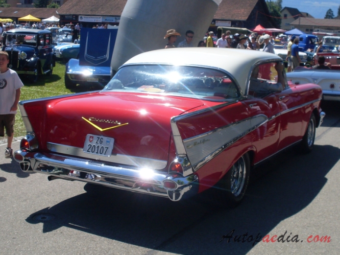 Chevrolet Bel Air 2nd generation 1955-1957 (1957 hardtop 4d), right rear view