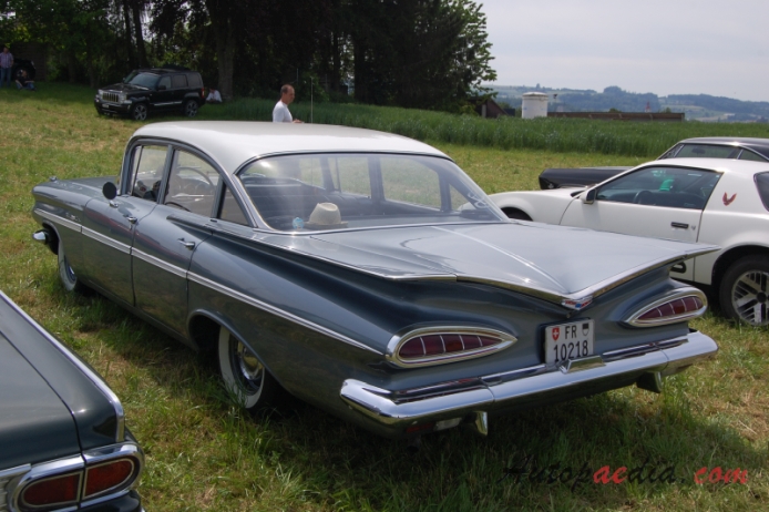 Chevrolet Bel Air 4th generation 1958-1960 (1959 sedan 4d),  left rear view