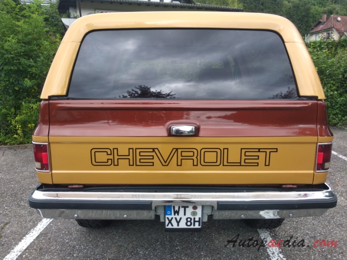 Chevrolet K5 Blazer 2. generacja 1973-1991 (1981-1982 Chevrolet K5 Blazer SUV 3d), tył
