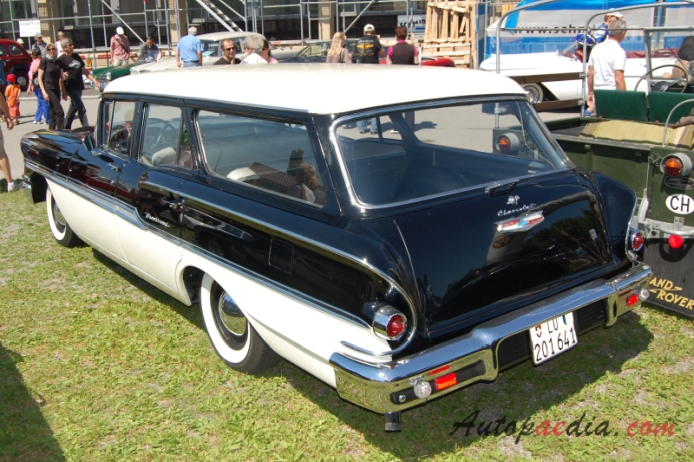 Chevrolet Brookwood 1st series 1958-1961 (1958 estate 4d),  left rear view