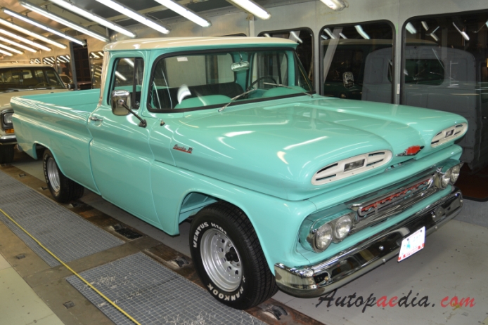 Chevrolet C/K 1. generacja 1960-1966 (1960-1961 Chevrolet Apache 10 Fleetside pickup 2d), prawy przód