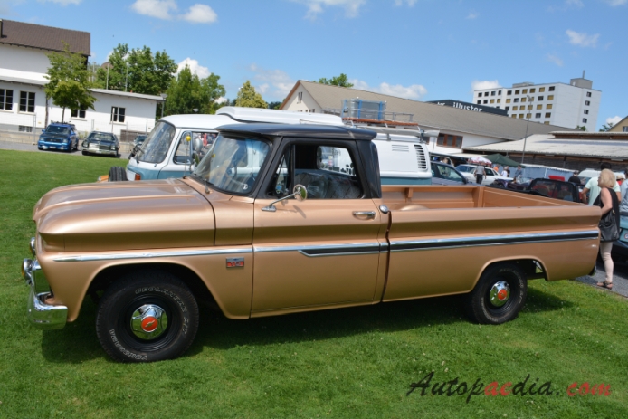 Chevrolet C/K 1. generacja 1960-1966 (1964-1966 Chevrolet C10 Fleetside pickup 2d), lewy bok