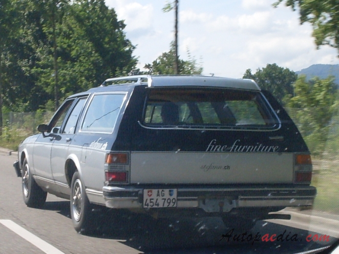 Chevrolet Caprice 3. generacja 1977-1990 (1981-1985 Chevrolet Caprice Classic station wagon 5d), lewy tył
