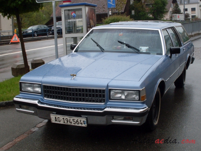 Chevrolet Caprice 3rd generation 1977-1990 (1987-1990 Chevrolet Caprice Classic station wagon 5d), left front view