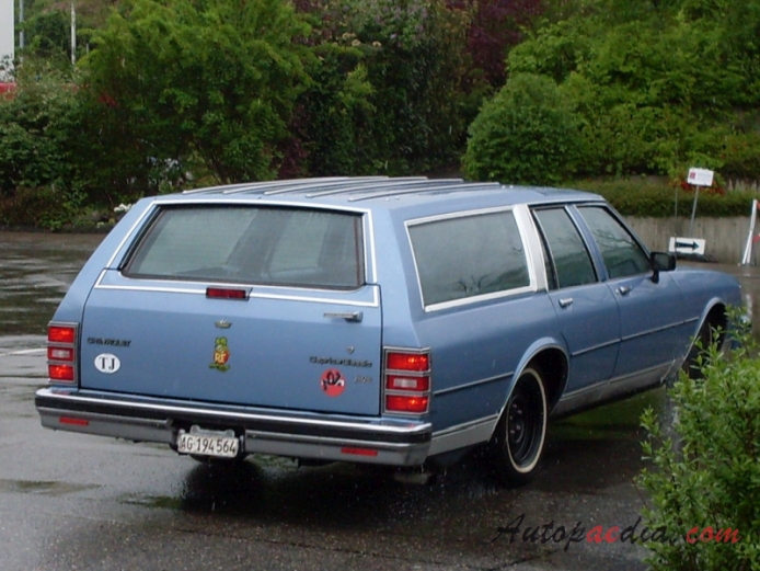 Chevrolet Caprice 3rd generation 1977-1990 (1987-1990 Chevrolet Caprice Classic station wagon 5d), right rear view