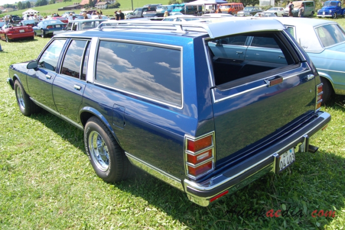 Chevrolet Caprice 3rd generation 1977-1990 (1988 Chevrolet Caprice Classic station wagon 5d),  left rear view