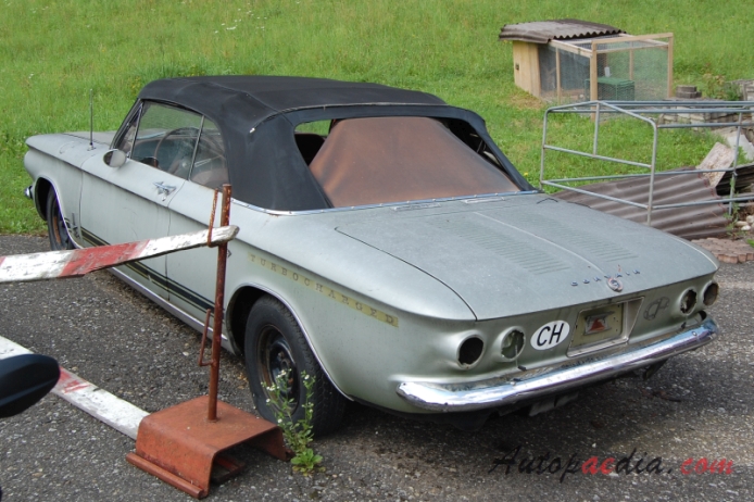 Chevrolet Corvair 1. generacja 1960-1964 (1962-1964 Chevrolet Corvair Monza Spyder Turbo cabriolet 2d), lewy tył