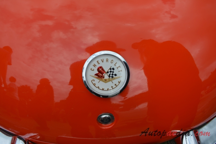 Chevrolet Corvette C1 1953-1962 (1956-1957 convetible 2d), rear emblem  