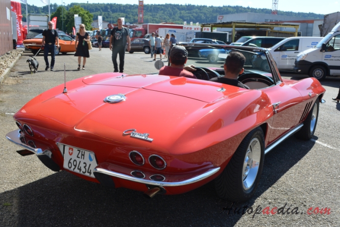 Chevrolet Corvette C2 Sting Ray 1963-1967 (1965 convetible 2d), right rear view