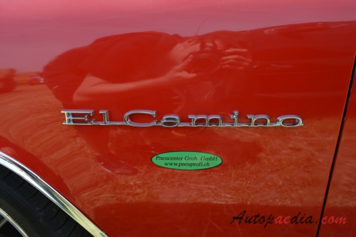 Chevrolet El Camino 3. generacja 1968-1972 (1970 El Camino SS pickup 2d), emblemat bok 