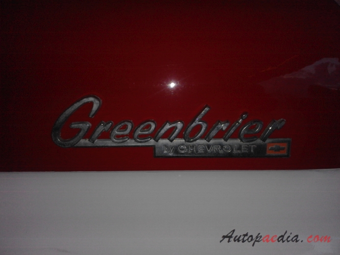 Chevrolet Greenbrier 1961-1965 (van 4d), side emblem 