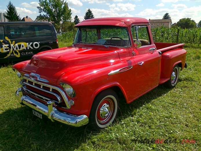 Chevrolet Task Force 1955-1959 (1957 Chevrolet 3100 pickup 2d), left front view