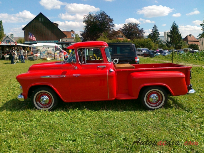Chevrolet Task Force 1955-1959 (1957 Chevrolet 3100 pickup 2d), left side view