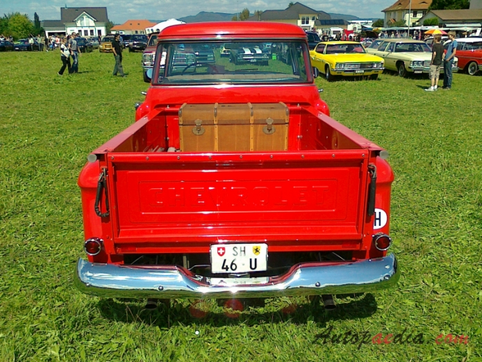 Chevrolet Task Force 1955-1959 (1957 Chevrolet 3100 pickup 2d), rear view