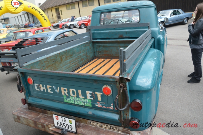 Chevrolet Task Force 1955-1959 (1958 Chevrolet Apache 31 Stepside pickup 2d), rear view