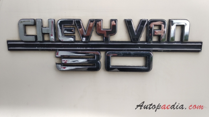 Chevrolet Van 3rd generation 1971-1996 (1983-1991 Chevy Van 30 Falcon XT motorhome), side emblem 