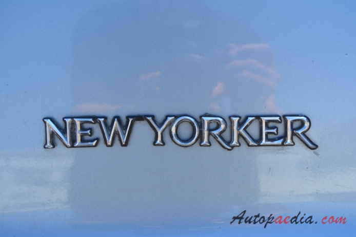 Chrysler New Yorker 10th generation 1979-1981 (1979-1980 sedan 4d), rear emblem  