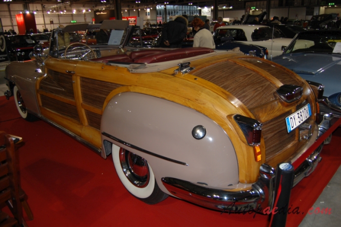 Chrysler Town & Country 1st generation 1941-1950 (1948 woody convertible 2d),  left rear view