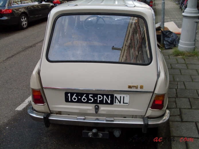 Citroën Ami 8 1969-1978 (1969-1973 Citroën Ami 8 Break 5d), rear view