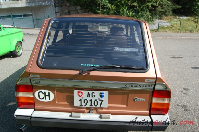 Citroën GSA 1979-1986 (1980 Break Club kombi 5d), rear view