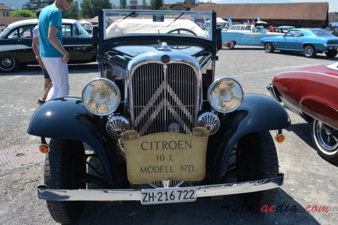 Citroën Rosalie 1932-1938 (1933 10CV L cabriolet 2d), front view
