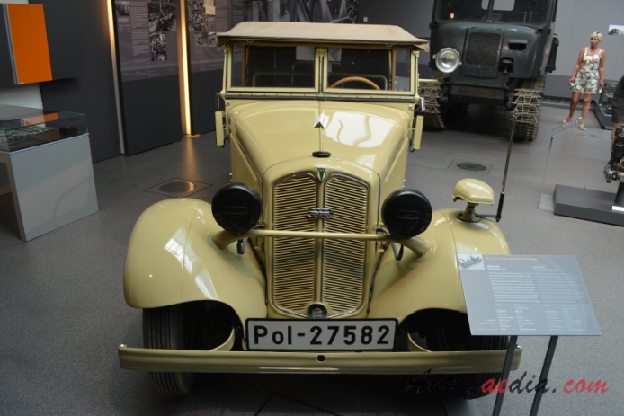 DKW Sonderklasse 1001 1934-1935 (1935 pojazd wojskowy), przód