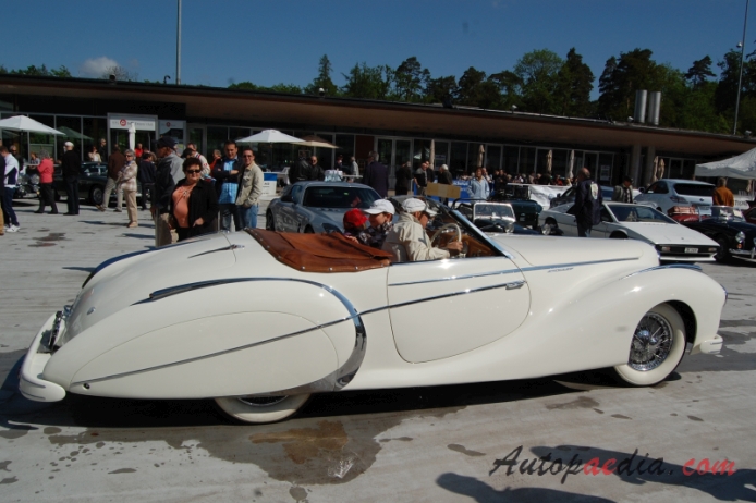 Delahaye 135 1935-1954 (1949 135MS Saoutchik Cabriolet 2d), prawy bok