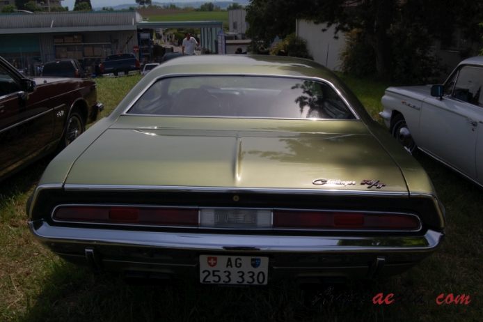 Dodge Challenger 1st generation 1970-1974 (1970 383 Magnum R/T hardtop), rear view