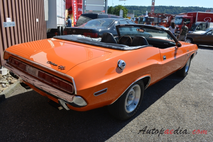 Dodge Challenger 1st generation 1970-1974 (1970 R/T 340 Four barrel convertible), right rear view